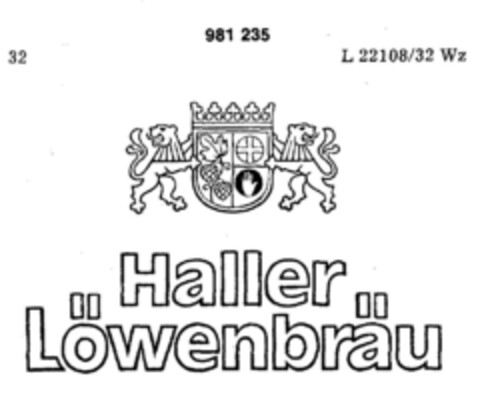 Haller Löwenbräu Logo (DPMA, 12/17/1977)