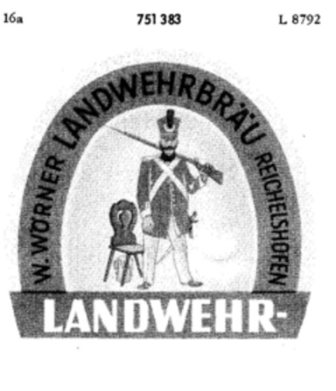 LANDWEHRBRÄU Logo (DPMA, 08/11/1960)