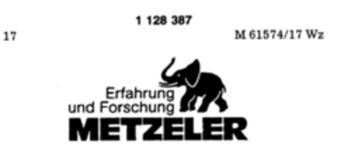 Erfahrung und Forschung METZELER Logo (DPMA, 13.10.1987)