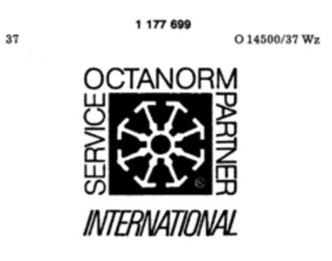 OCTANORM PARTNER SERVICE INTERNATIONAL Logo (DPMA, 02.08.1990)