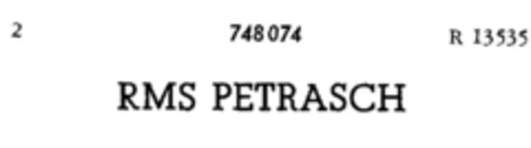 RMS PETRASCH Logo (DPMA, 22.04.1960)