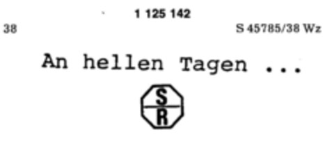 SR An hellen Tagen ... Logo (DPMA, 09.12.1987)