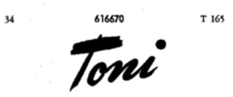 Toni Logo (DPMA, 01/05/1950)