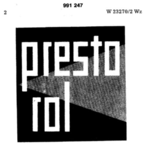 prestorol Logo (DPMA, 18.06.1971)