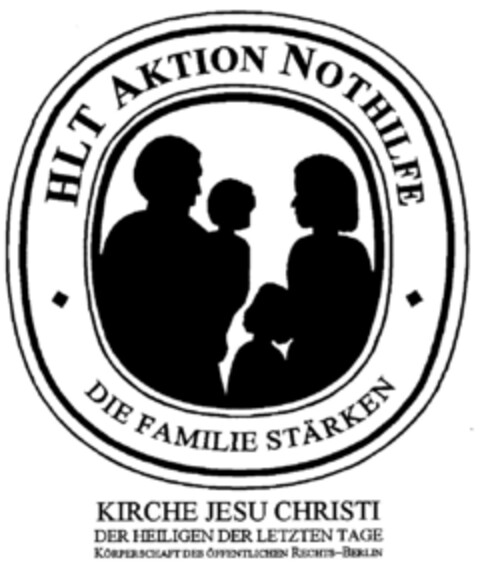 HLT AKTION NOTHILFE DIE FAMILIE STÄRKEN KIRCHE JESU CHRISTI Logo (DPMA, 17.11.2000)