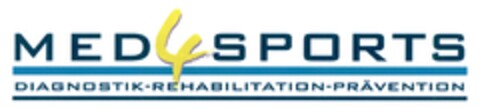 MED4SPORTS DIAGNOSTIK-REHABILITATION-PRÄVENTION Logo (DPMA, 25.07.2008)