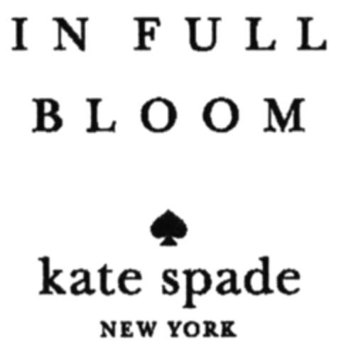 IN FULL BLOOM kate spade NEW YORK Logo (DPMA, 01/09/2018)