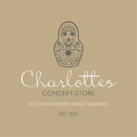 Charlottes CONCEPT-STORE WO DIE SCHÖNEN DINGE WOHNEN EST. 2021 Logo (DPMA, 07/20/2021)