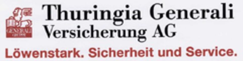 Thuringia Generali Versicherung AG Löwenstark. Sicherheit und Service. Logo (DPMA, 09.09.2002)