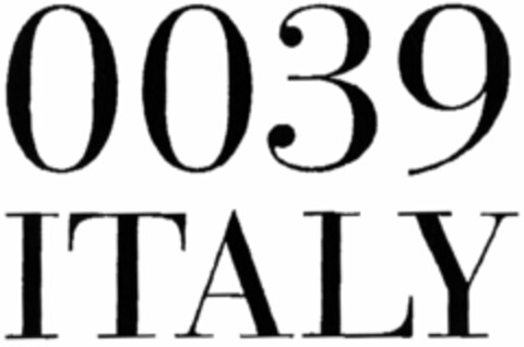 0039 ITALY Logo (DPMA, 27.02.2004)