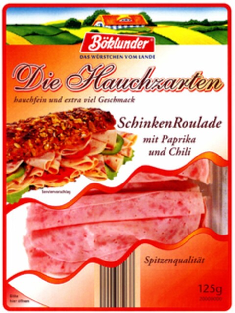 Böklunder Die Hauchzarten SchinkenRoulade Logo (DPMA, 06/15/2004)