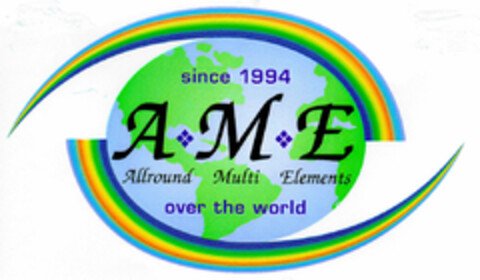 AME Allround Multi Elements over the world Logo (DPMA, 20.08.1999)