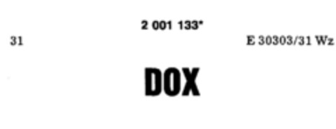 DOX Logo (DPMA, 22.01.1991)