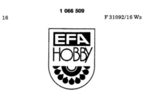 EFA HOBBY Logo (DPMA, 03/24/1982)