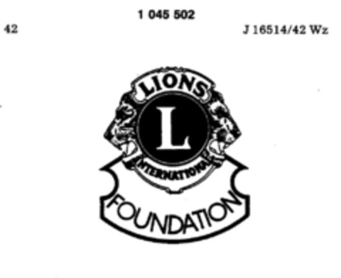 LIONS INTERNATIONAL FOUNDATION Logo (DPMA, 12/23/1980)