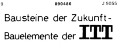 Bausteine der Zukunft - Bauelemente der ITT Logo (DPMA, 25.06.1970)