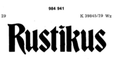 Rustikus Logo (DPMA, 29.09.1978)