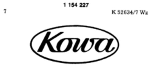 Kowa Logo (DPMA, 12.04.1988)