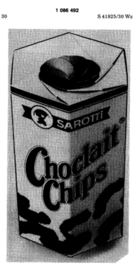SAROTTI Choclait  Chips Logo (DPMA, 19.06.1985)