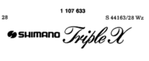 SHIMANO Triple X Logo (DPMA, 11.12.1986)