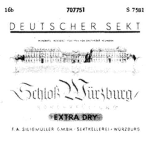 DEUTSCHER SEKT Schloss Würzburg Logo (DPMA, 10/03/1956)