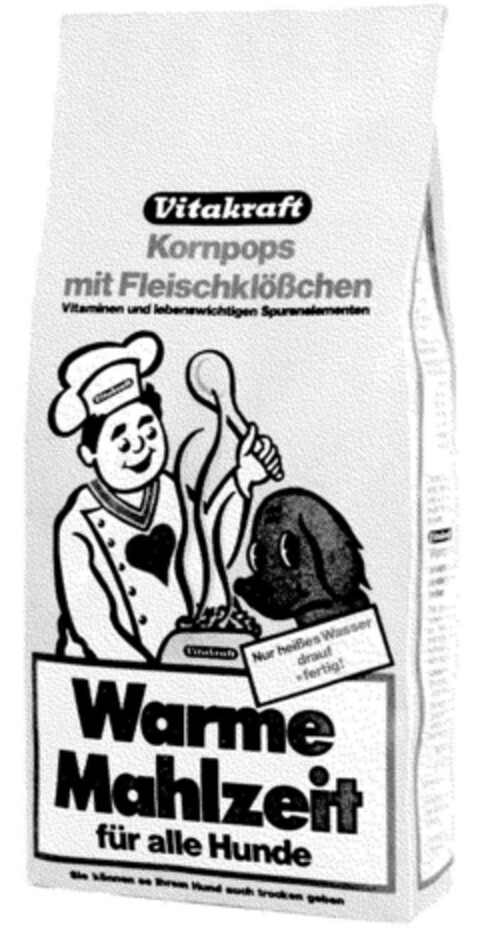 Vitakraft Kornpops mit Fleischklößchen Logo (DPMA, 11/12/1974)