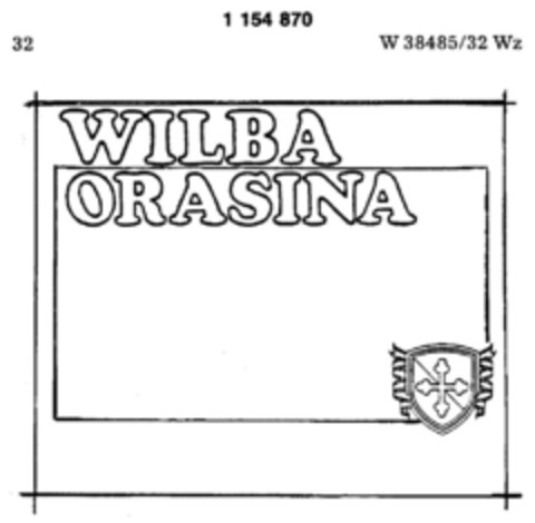 WILBA ORASINA Logo (DPMA, 09/12/1988)