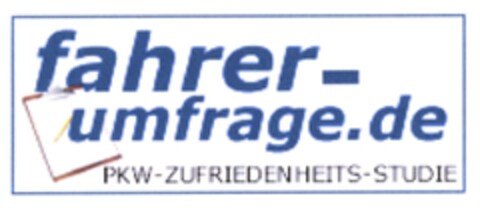 fahrer - umfrage.de PKW-ZUFRIEDENHEITS-STUDIE Logo (DPMA, 16.04.2008)