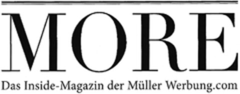 MORE Das Inside-Magazin der Müller Werbung.com Logo (DPMA, 05.06.2014)