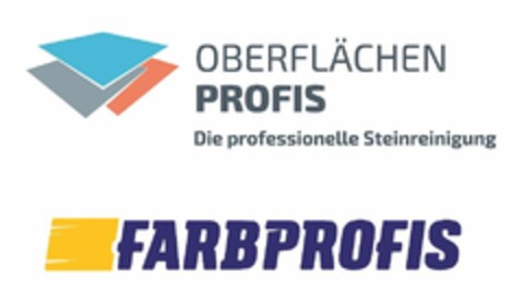 FARBPROFIS OBERFLÄCHEN PROFIS Die professionelle Steinreinigung Logo (DPMA, 17.03.2020)