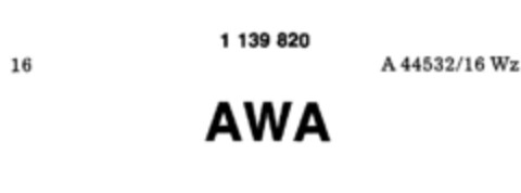 AWA Logo (DPMA, 05/05/1988)