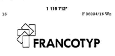 FRANCOTYP Logo (DPMA, 02/09/1988)