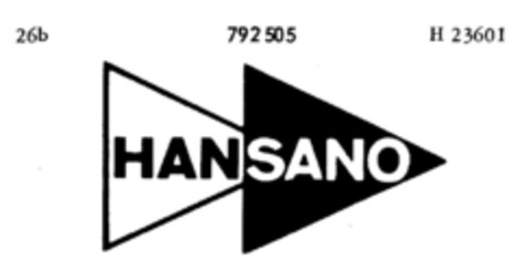 HANSANO Logo (DPMA, 08/03/1963)