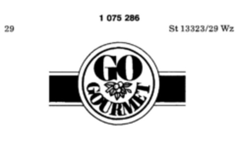 GO GOURMET Logo (DPMA, 27.12.1982)