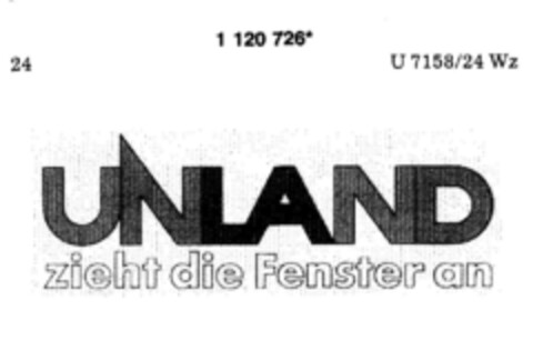 UNLAND zieht die Fenster an Logo (DPMA, 14.01.1988)