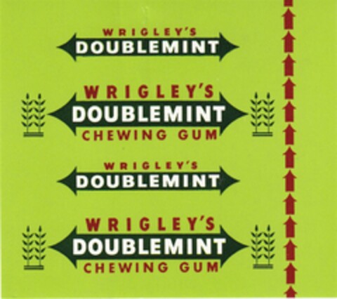 WRIGLEY`S DOUBLEMINT CHEWING GUM Logo (DPMA, 28.12.1962)