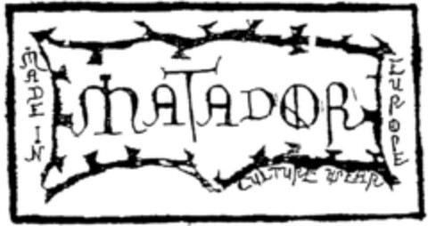 MATADOR CULTURE WEAR Logo (DPMA, 19.05.1994)