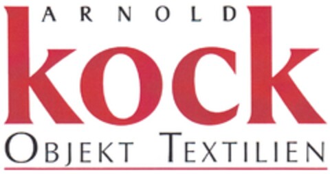 A R N O L D kock OBJEKT TEXTILIEN Logo (DPMA, 27.11.2014)