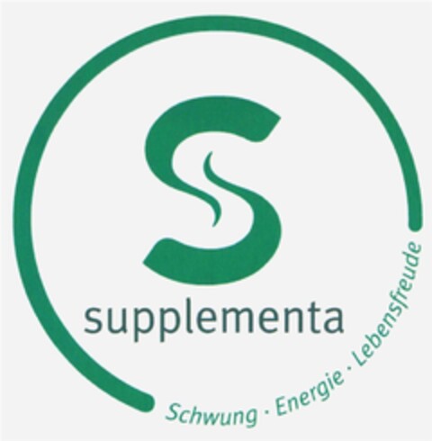 supplementa Schwung · Energie · Lebensfreude Logo (DPMA, 16.06.2015)