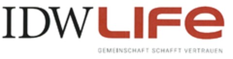 IDW LIFe GEMEINSCHAFT SCHAFFT VERTRAUEN Logo (DPMA, 14.08.2015)