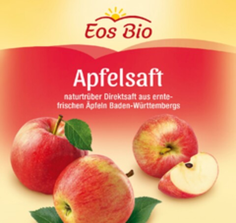 Eos Bio Apfelsaft naturtrüber Direktsaft aus ernte- frischen Äpfeln Baden Württembergs Logo (DPMA, 12/22/2020)