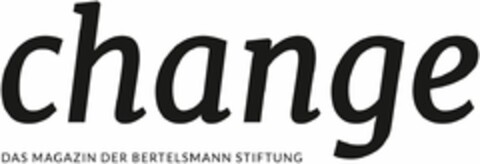 change DAS MAGAZIN DER BERTELSMANN STIFTUNG Logo (DPMA, 01/03/2022)