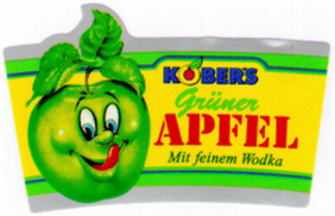 KOBER'S Grüner APFEL Mit feinem Wodka Logo (DPMA, 16.01.1996)
