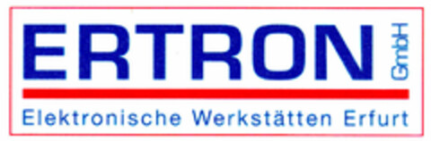 ERTRON GmbH Elektronische Werkstätten Erfurt Logo (DPMA, 07/04/1998)