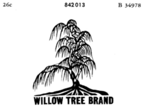 WILLOW TREE BRAND Logo (DPMA, 03.12.1965)