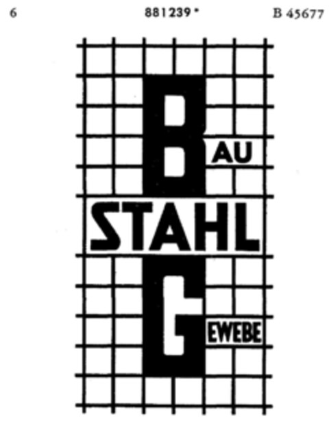 BAU STAHL GEWEBE Logo (DPMA, 06.02.1971)