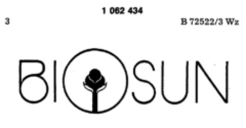 BIOSUN Logo (DPMA, 06/03/1983)