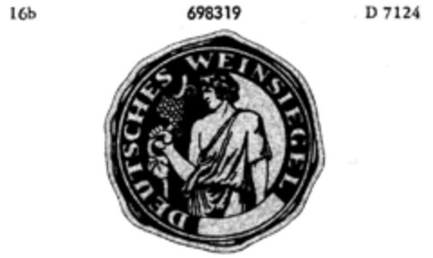 DEUTSCHES WEINSIEGEL Logo (DPMA, 20.02.1956)