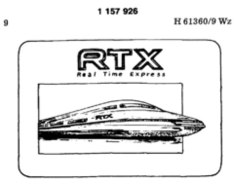 RTX Real Time Express Logo (DPMA, 01.04.1989)