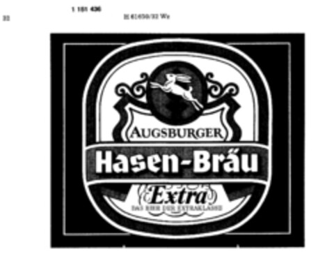 AUGSBURGER Hasen-Bräu Extra Logo (DPMA, 05/18/1989)
